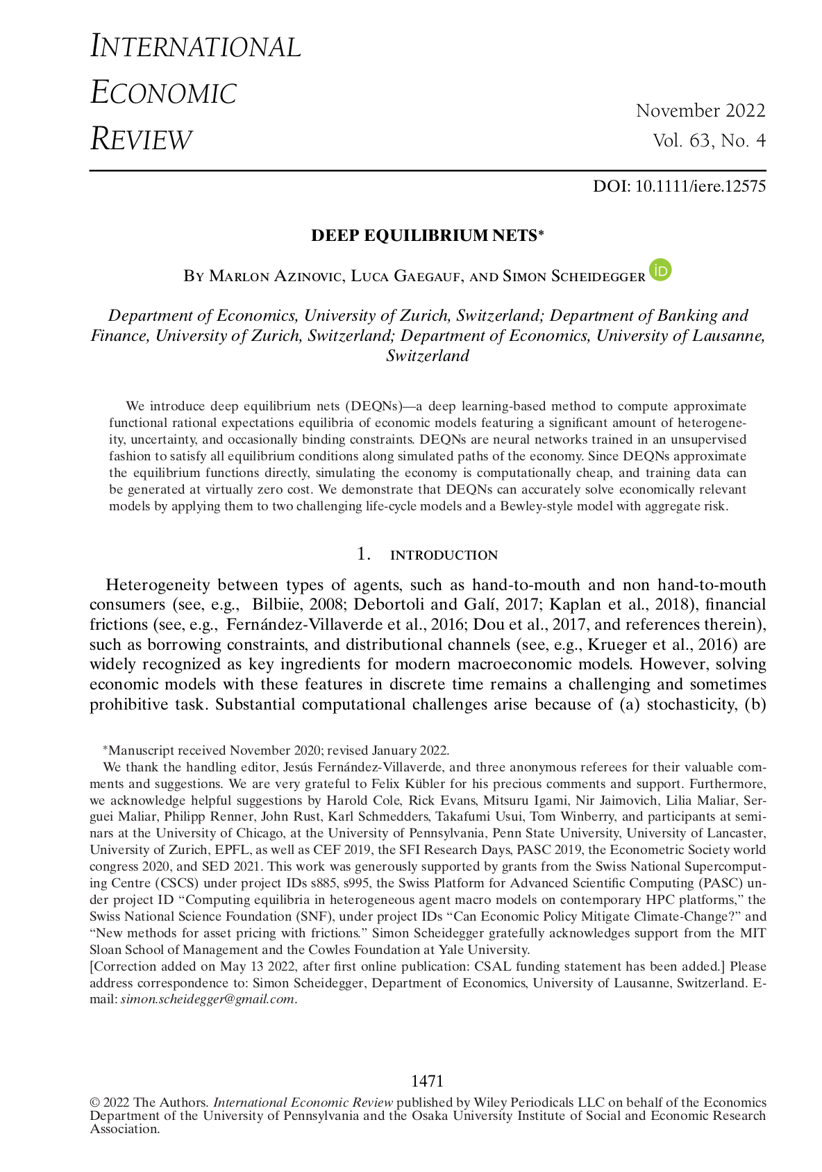 Deep equilibrium nets paper image
