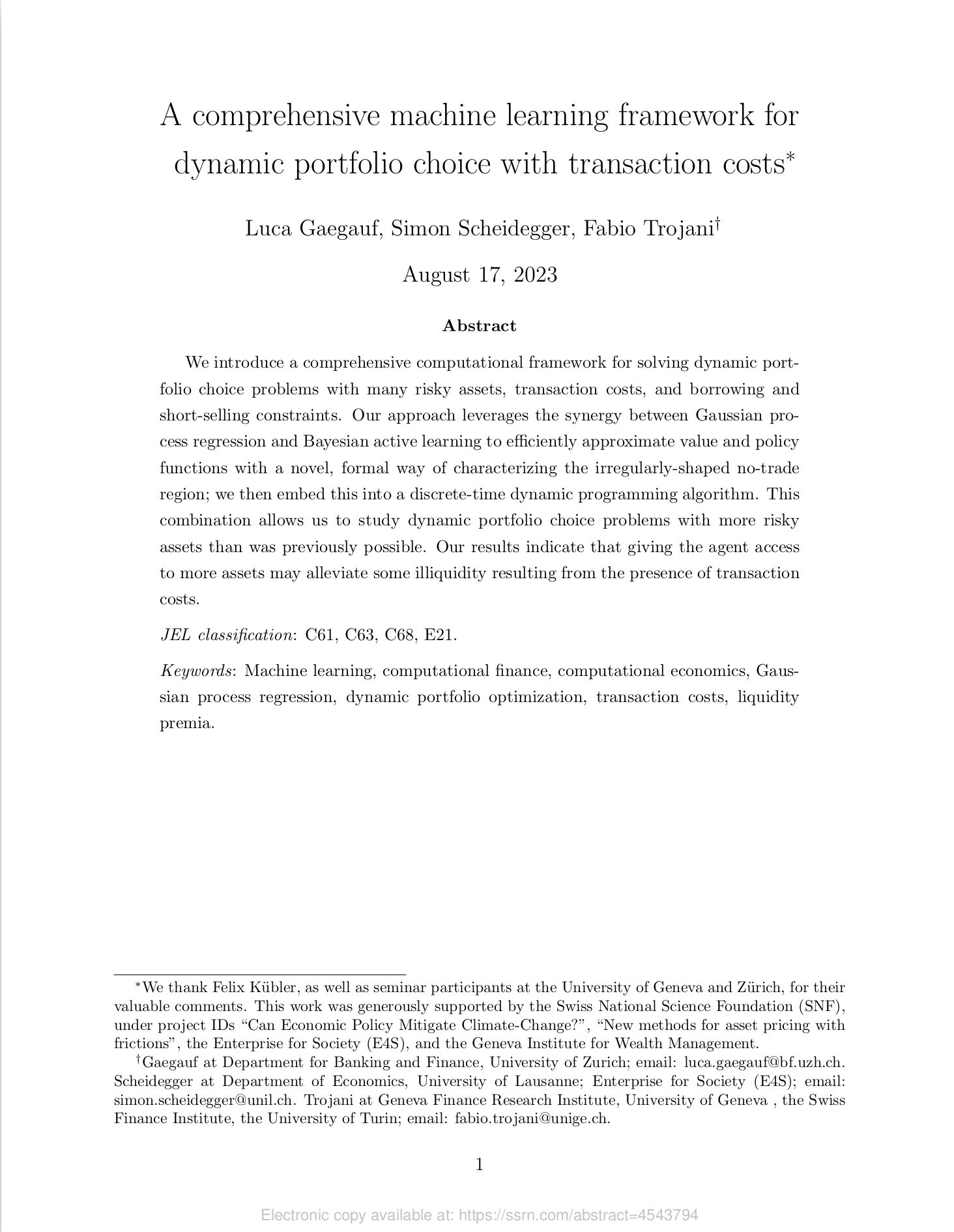 Dynamic portfolio choice with transaction costs paper image